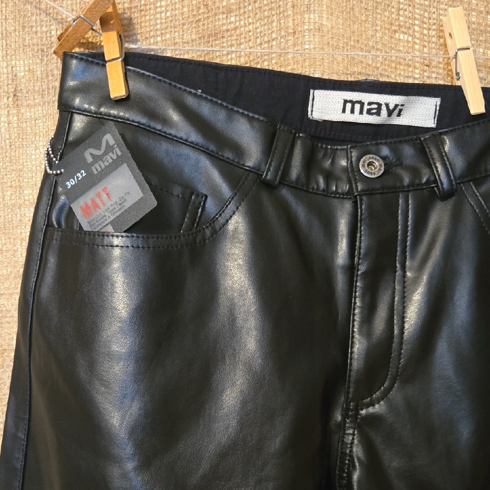 Mavi Black PLeather Pants (NWT)